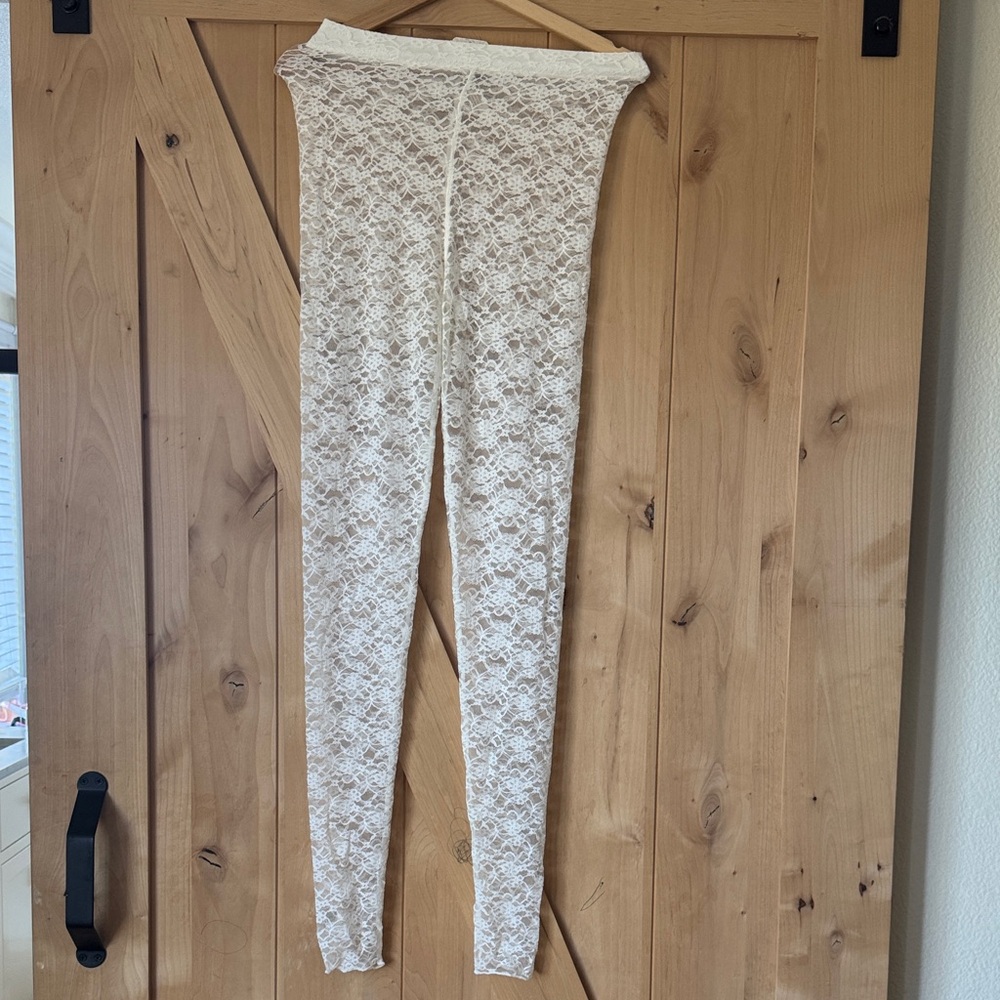 Free People Ivory Lace Leggings